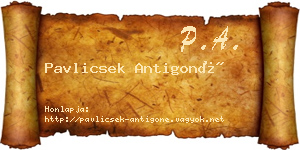 Pavlicsek Antigoné névjegykártya